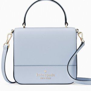 New Kate Spade Staci Square Crossbody Pale Hydrangea